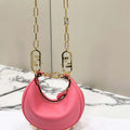 Fendi 7AS089 Nano Fendigraphy Rose Pink Leather Charm 80056S - Default Title - View 1