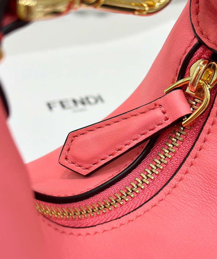 Fendi 7AS089 Nano Fendigraphy Rose Pink Leather Charm 80056S