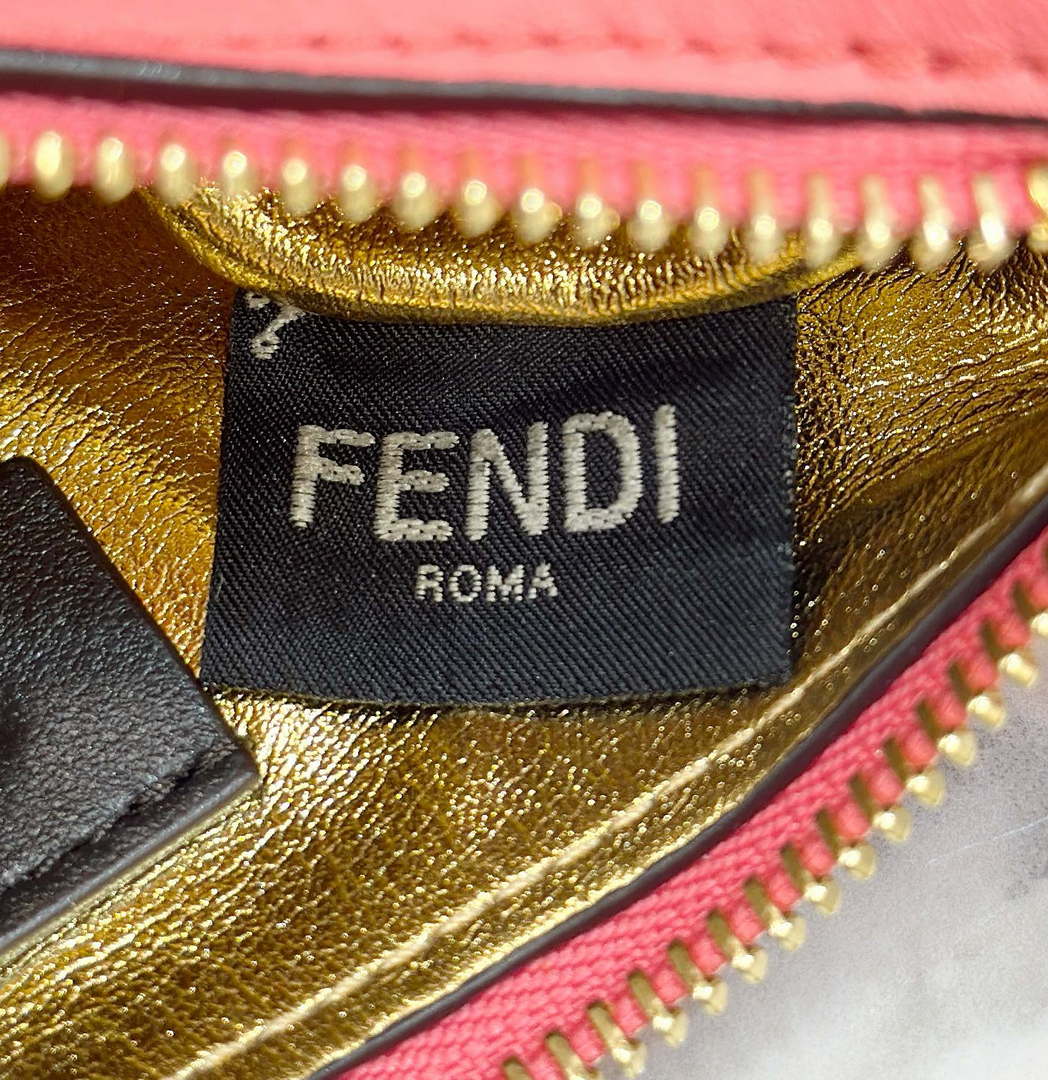 Fendi 7AS089 Nano Fendigraphy Rose Pink Leather Charm 80056S