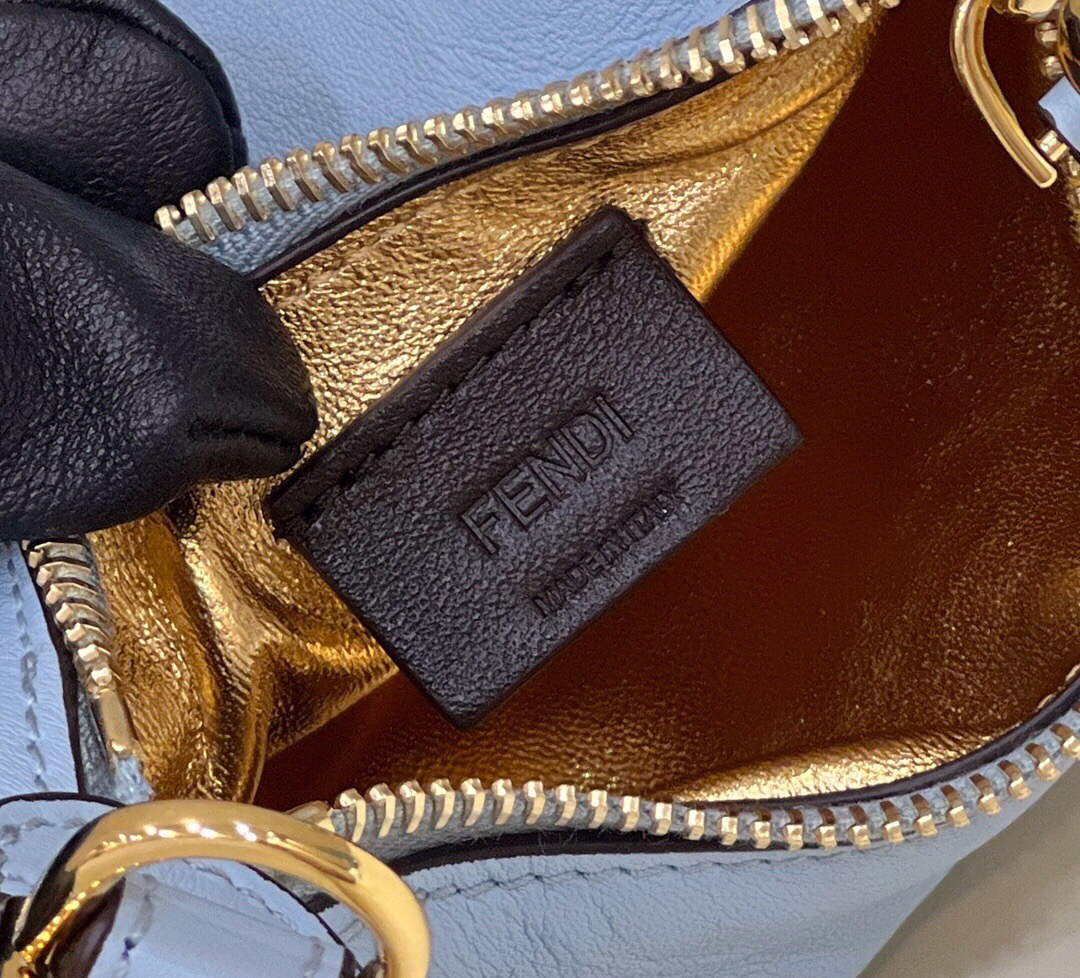 Fendi 7AS089 Nano Fendigraphy Light blue leather Charm 80056S - Default Title - View 7