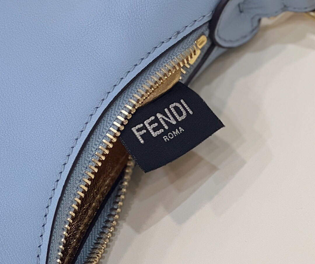 Fendi 7AS089 Nano Fendigraphy Light blue leather Charm 80056S - Default Title - View 8
