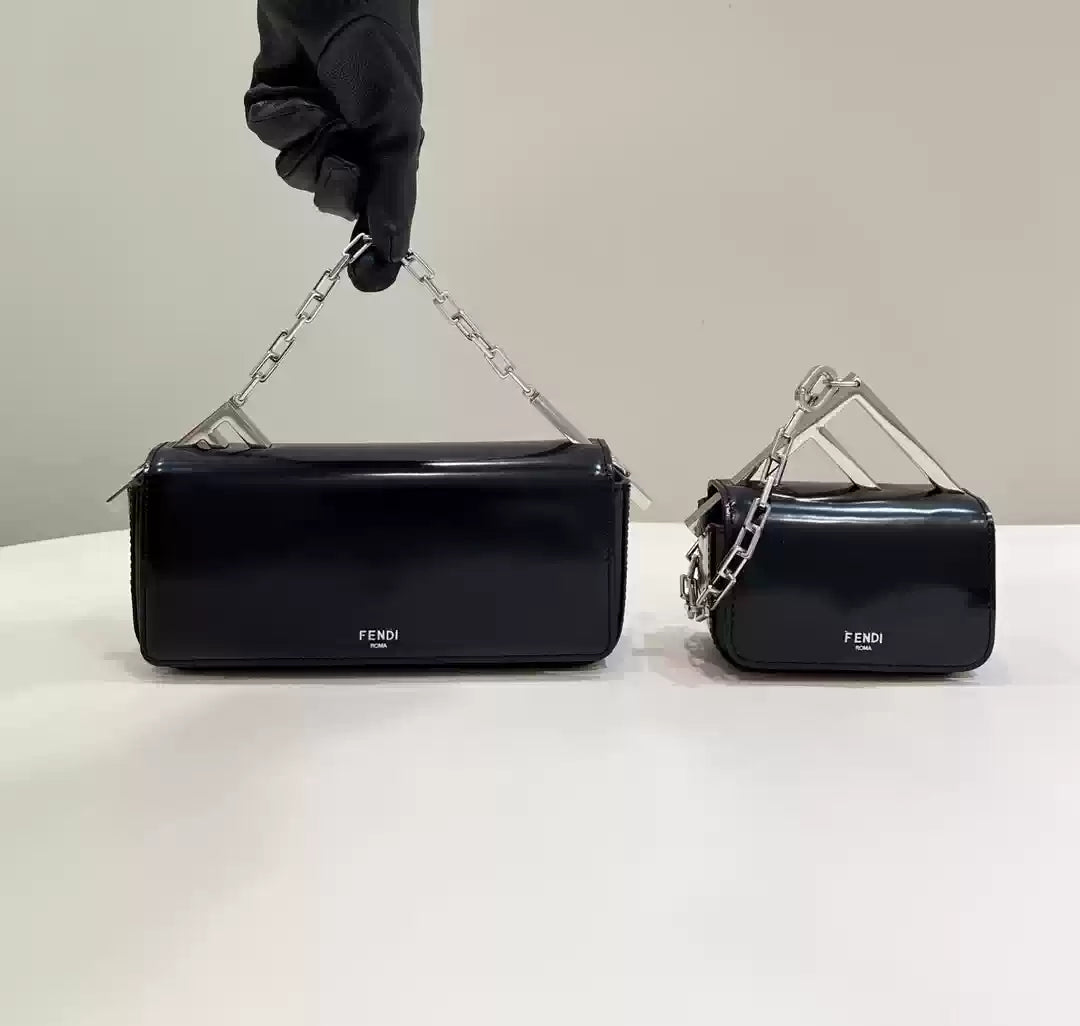 Fendi 7AS173 Fendi First Sight Black leather Nano bag