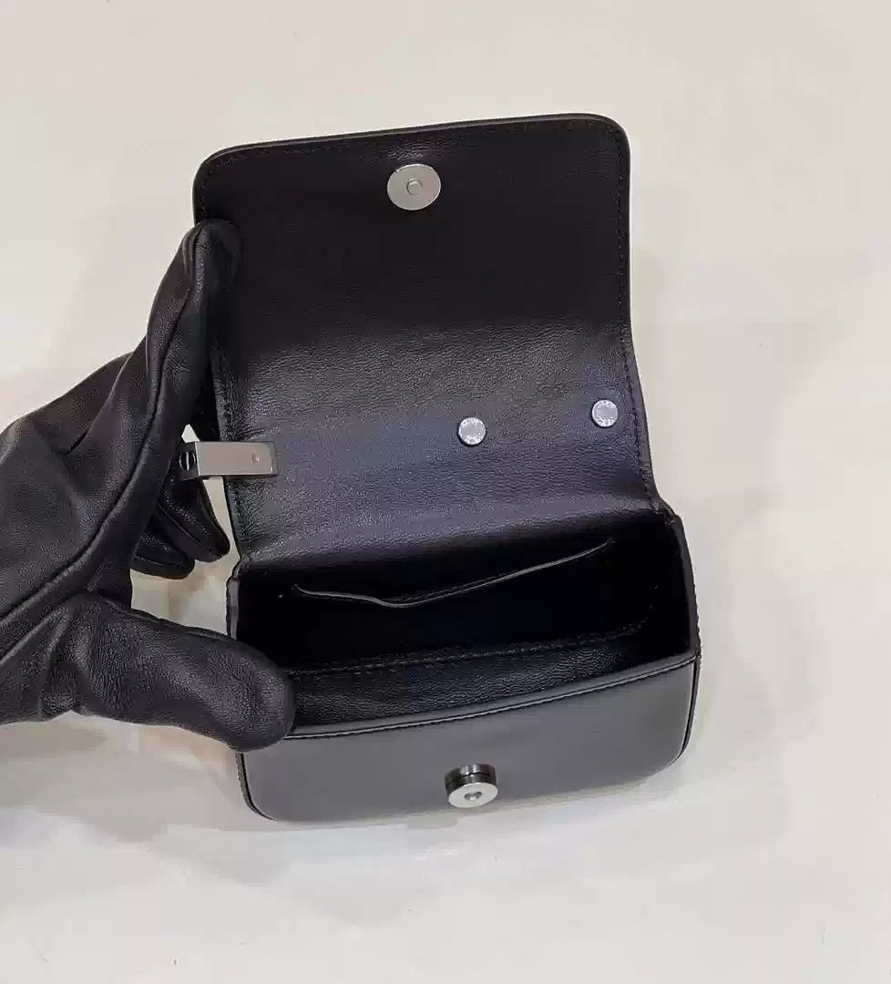 Fendi 7AS173 Fendi First Sight Black leather Nano bag - Default Title - View 9