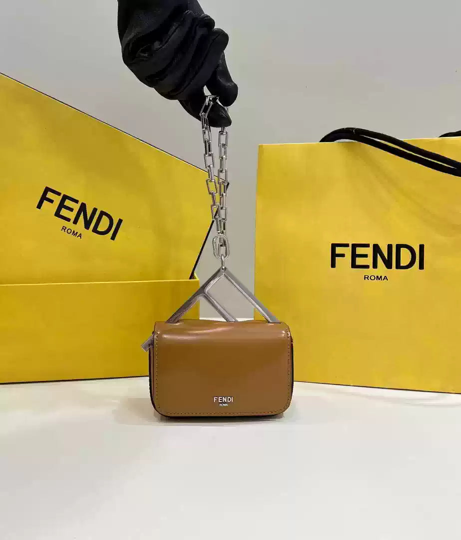 Fendi 7AS173 Fendi First Sight Brown leather Nano bag - Default Title - View 2
