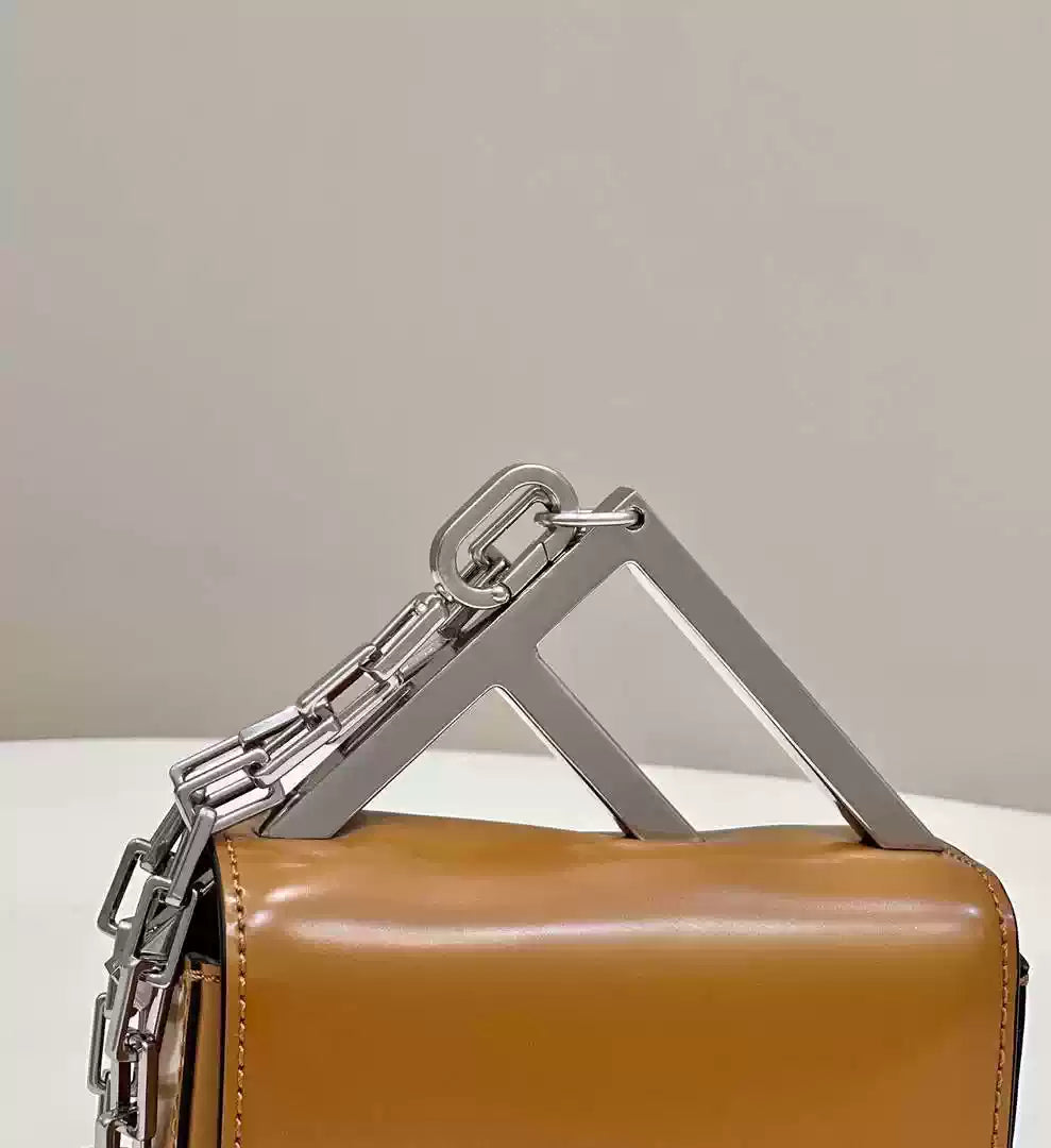 Fendi 7AS173 Fendi First Sight Brown leather Nano bag