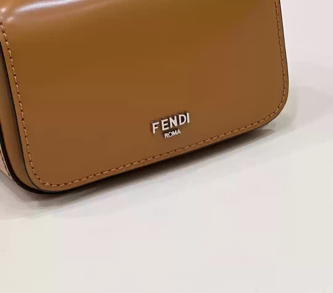 Fendi 7AS173 Fendi First Sight Brown leather Nano bag - Default Title - View 6