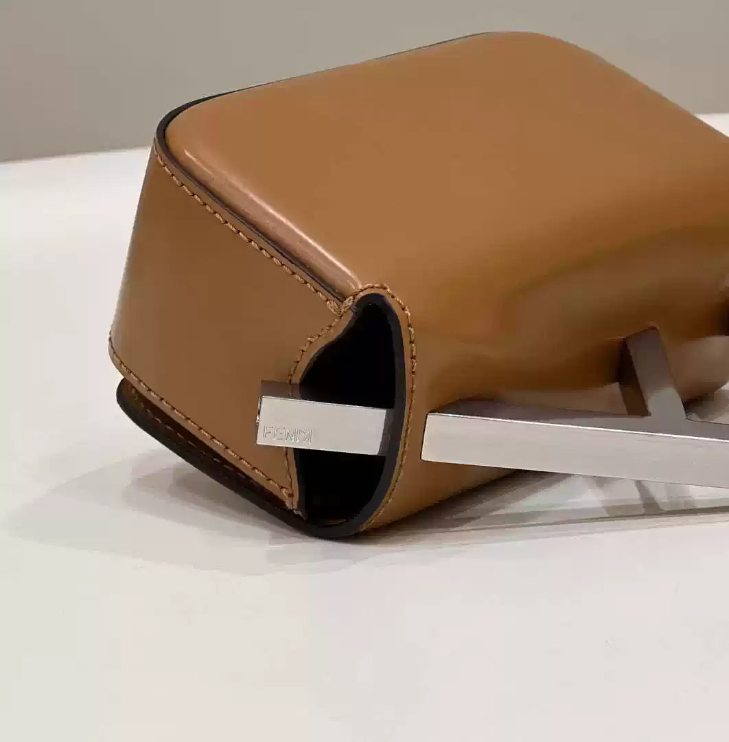 Fendi 7AS173 Fendi First Sight Brown leather Nano bag