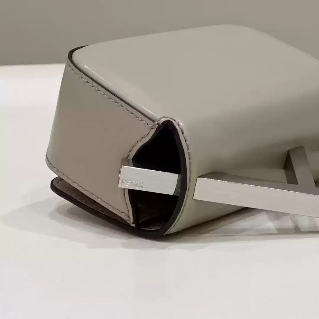 Fendi 7AS173 Fendi First Sight Gray leather Nano bag