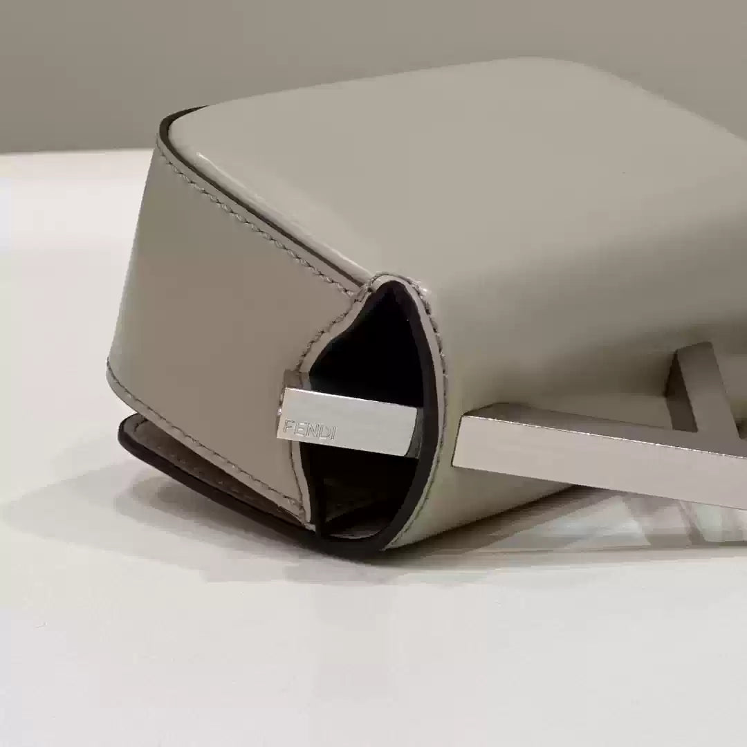Fendi 7AS173 Fendi First Sight Gray leather Nano bag
