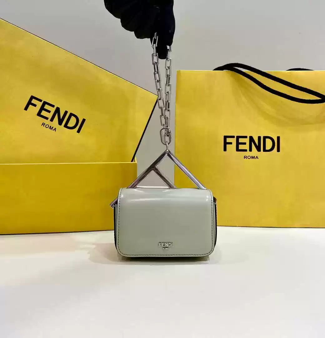 Fendi 7AS173 Fendi First Sight Light Green leather Nano bag - Default Title - View 1