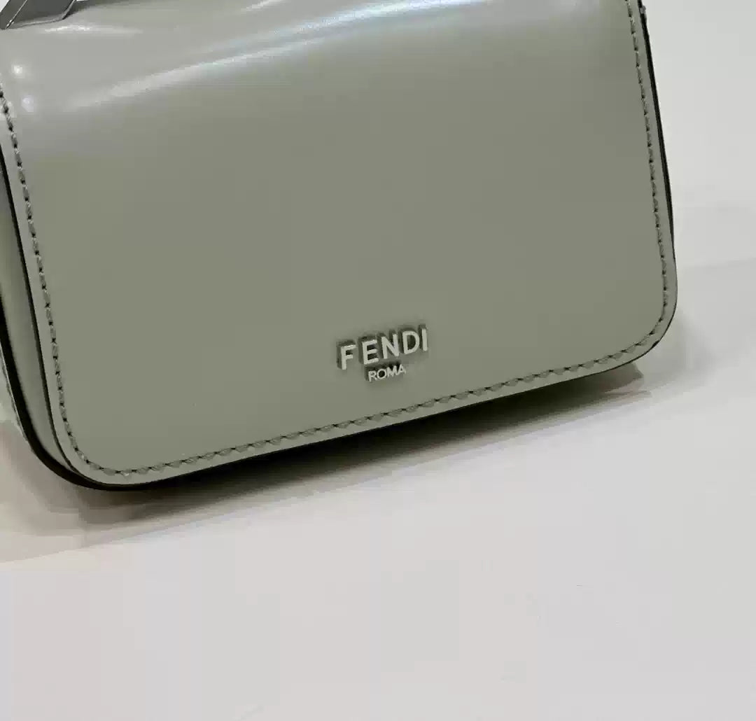 Fendi 7AS173 Fendi First Sight Light Green leather Nano bag