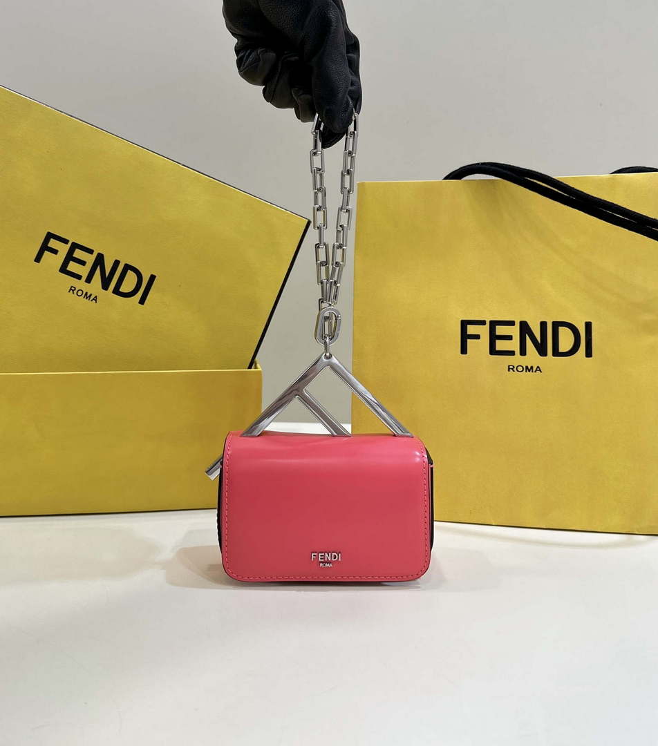 Fendi 7AS173 Fendi First Sight Red leather Nano bag - Default Title - View 1
