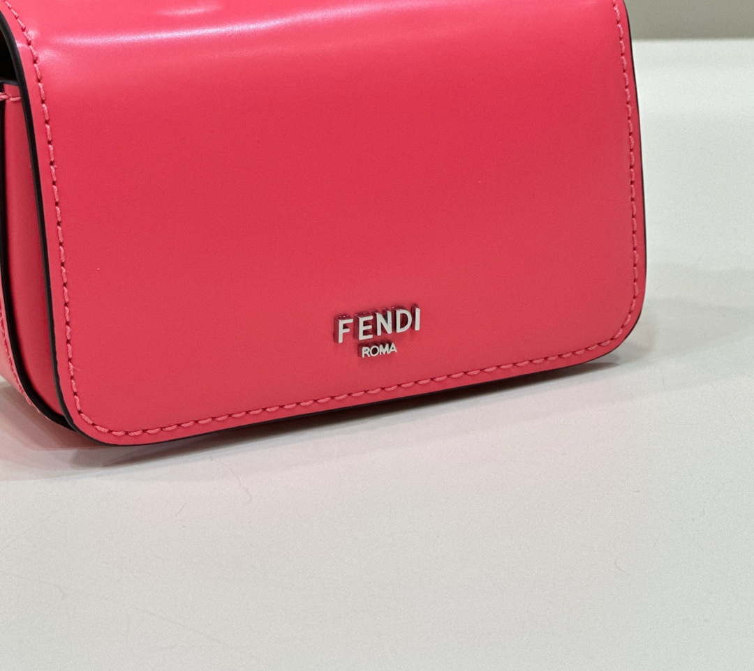 Fendi 7AS173 Fendi First Sight Red leather Nano bag