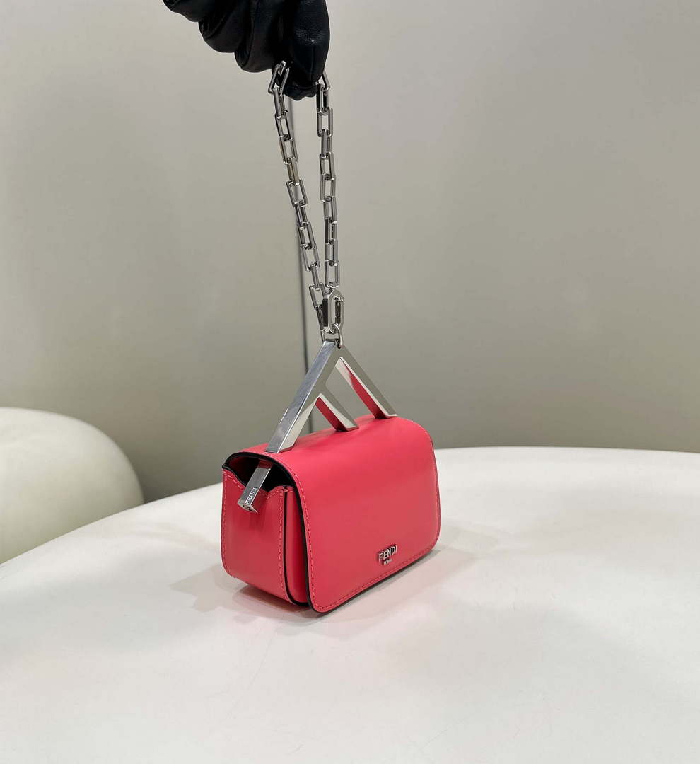 Fendi 7AS173 Fendi First Sight Red leather Nano bag