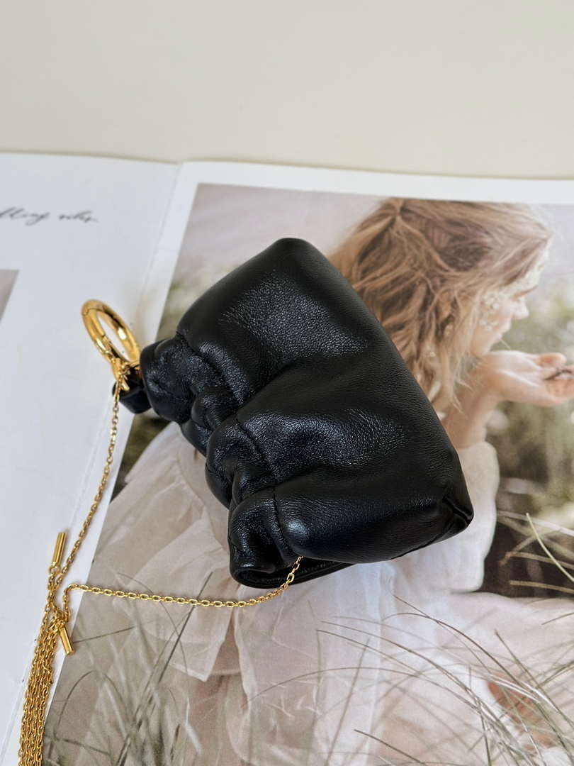 Fendi 7AS368ABVEF0K7E Mamma Baguette Nano Black leather miniature 8677mini