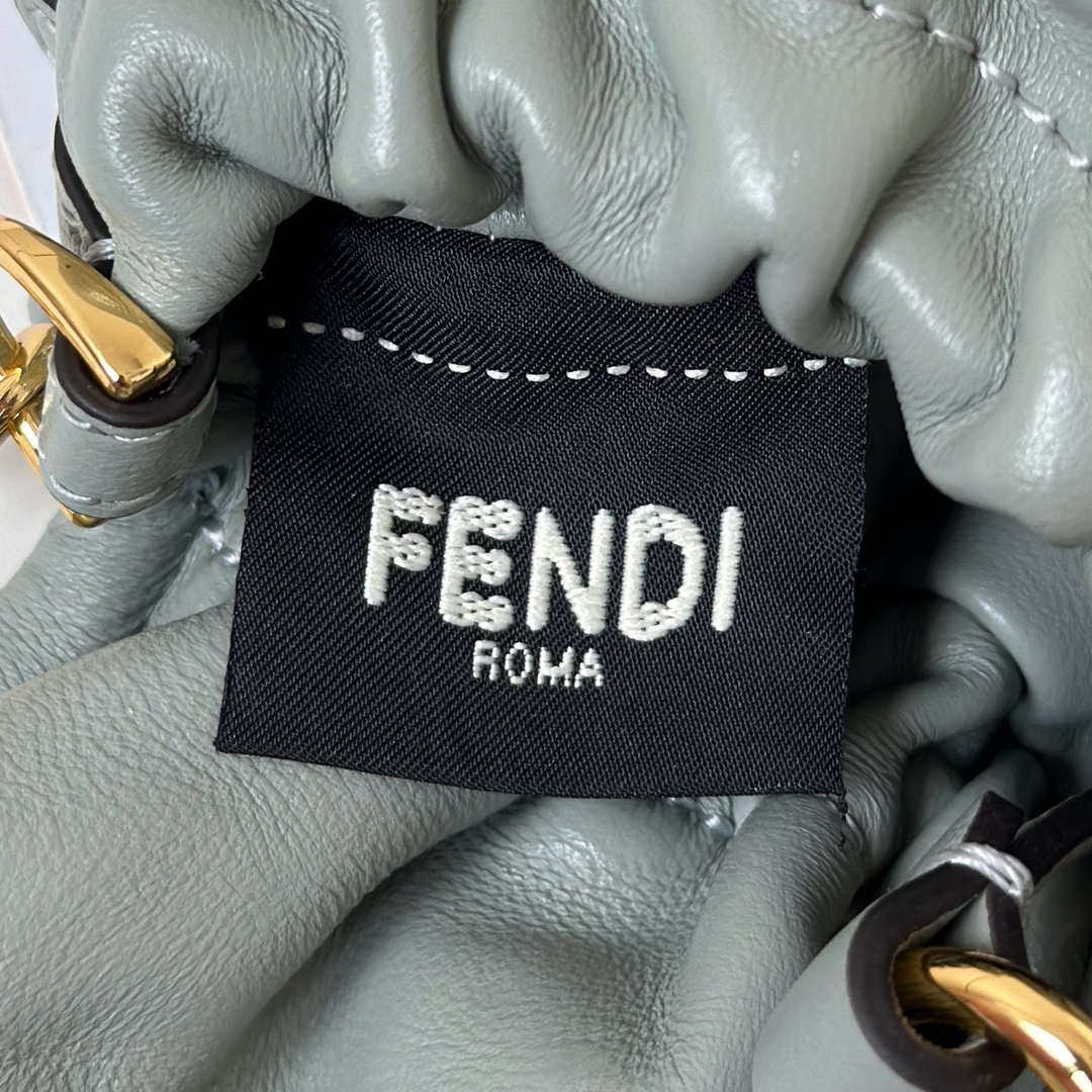 Fendi 7AS368ABVEF0K7E Mamma Baguette Nano Blue leather miniature