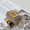 Fendi 7AS368ABVEF0K7E Mamma Baguette Nano Dove Gray leather miniature 8677mini - Default Title - View 1