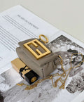 Fendi 7AS368ABVEF0K7E Mamma Baguette Nano Dove Gray leather miniature 8677mini