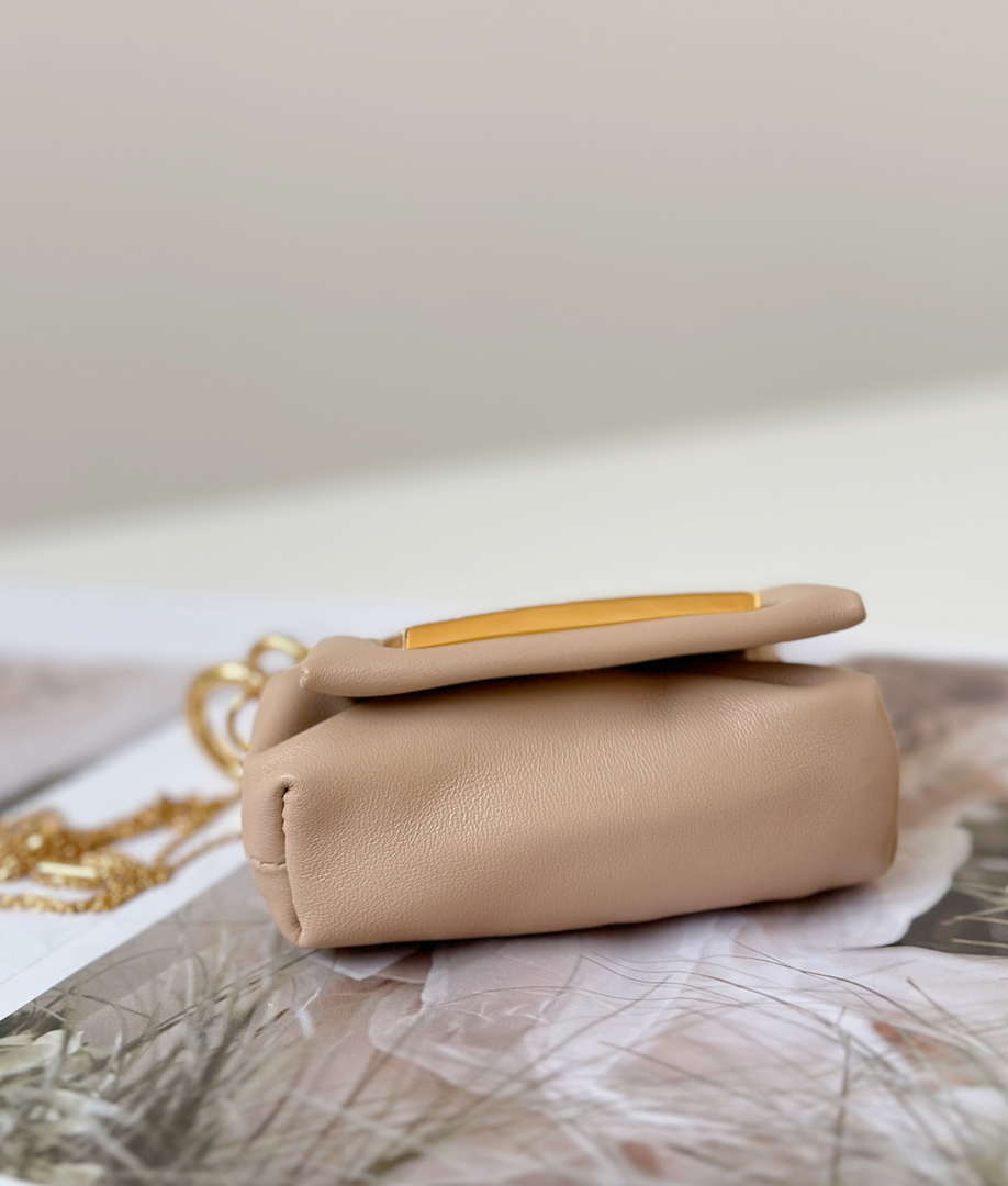 Fendi 7AS368ABVEF0K7E Mamma Baguette Nano Pale Pink leather miniature 8677mini - Default Title - View 6