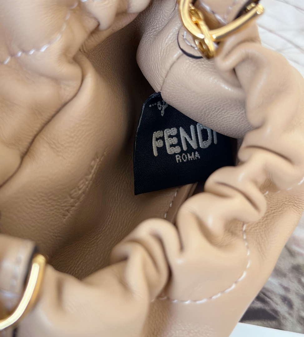 Fendi 7AS368ABVEF0K7E Mamma Baguette Nano Pale Pink leather miniature 8677mini
