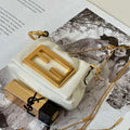 Fendi 7AS368ABVEF0K7E Mamma Baguette Nano White leather miniature 8677mini - Default Title - View 1