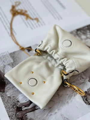 Fendi 7AS368ABVEF0K7E Mamma Baguette Nano White leather miniature 8677mini - Default Title - View 8