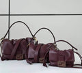 Fendi 8BS105AV5WF1SXQ Mamma Baguette Nano Wine Red leather miniature 8677mini
