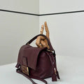 Fendi 8BR833AQ0DF1SK5 Mamma Baguette Medium Wine Red nappa leather bag 8677M