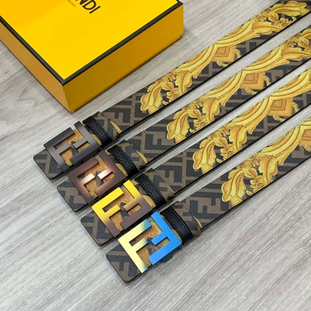 Fendi 7C0424 Belts Designer Calfskin wide 4.0CM F090112