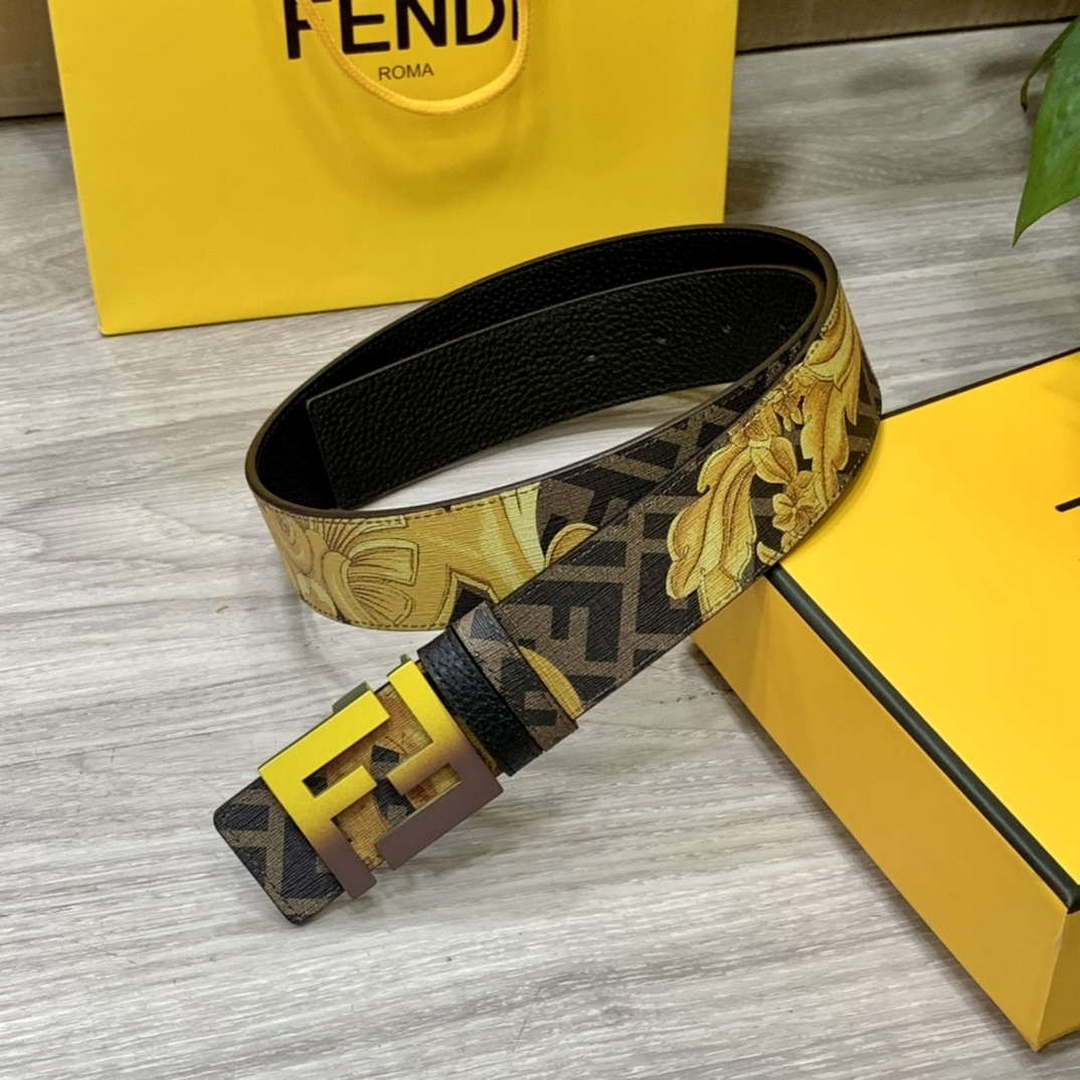 Fendi 7C0424 Belts Designer Calfskin wide 4.0CM F090112