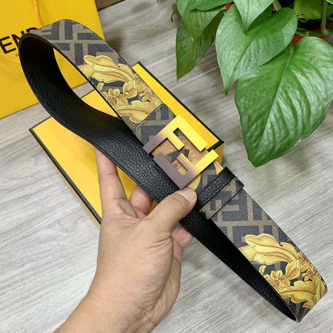 Fendi 7C0424 Belts Designer Calfskin wide 4.0CM F090112
