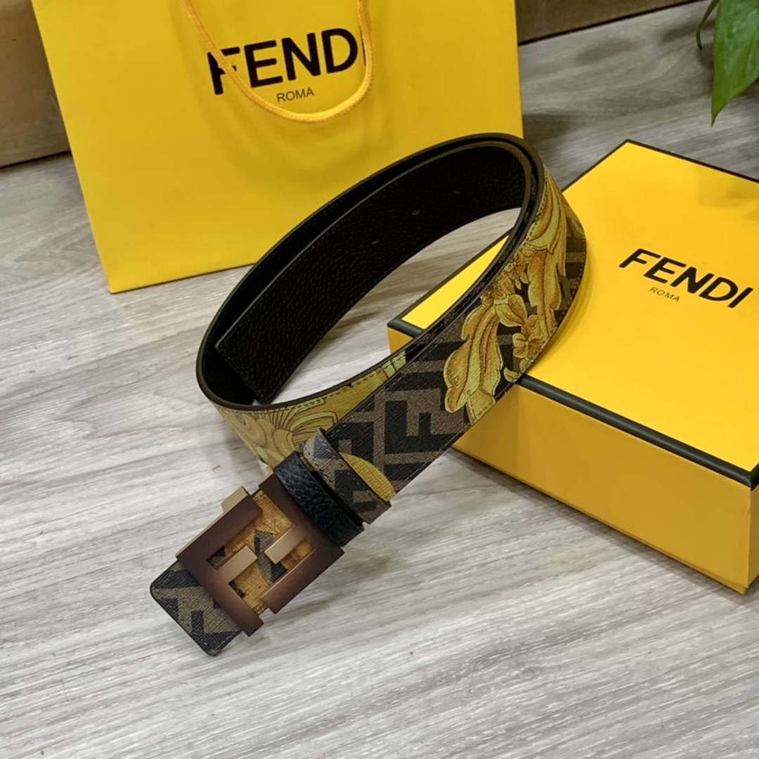 Fendi 7C0424 Belts Designer Calfskin wide 4.0CM F090112