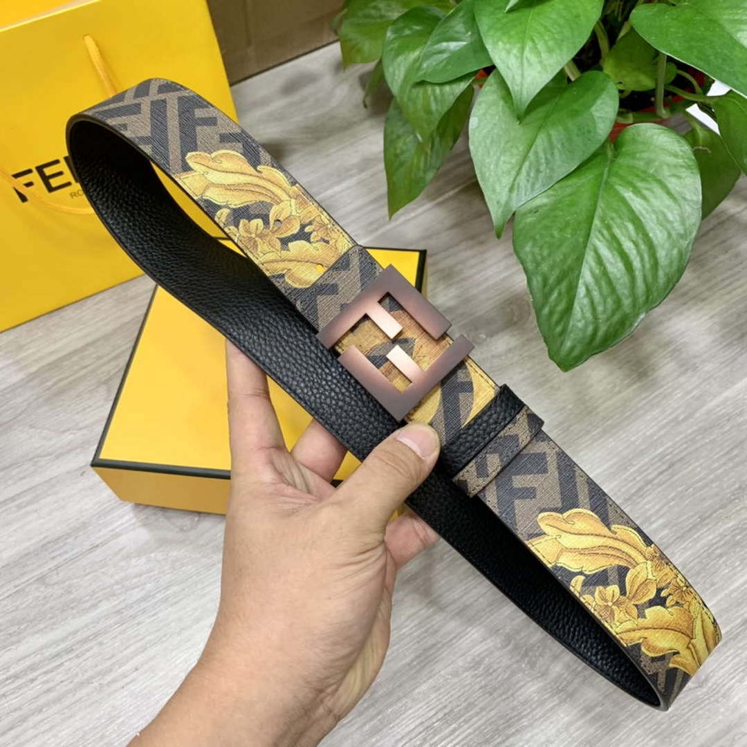 Fendi 7C0424 Belts Designer Calfskin wide 4.0CM F090112