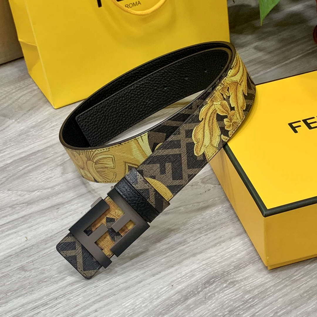 Fendi 7C0424 Belts Designer Calfskin wide 4.0CM F090112