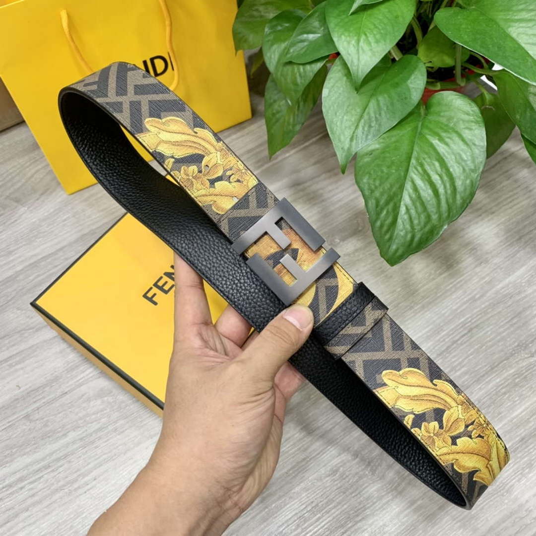 Fendi 7C0424 Belts Designer Calfskin wide 4.0CM F090112