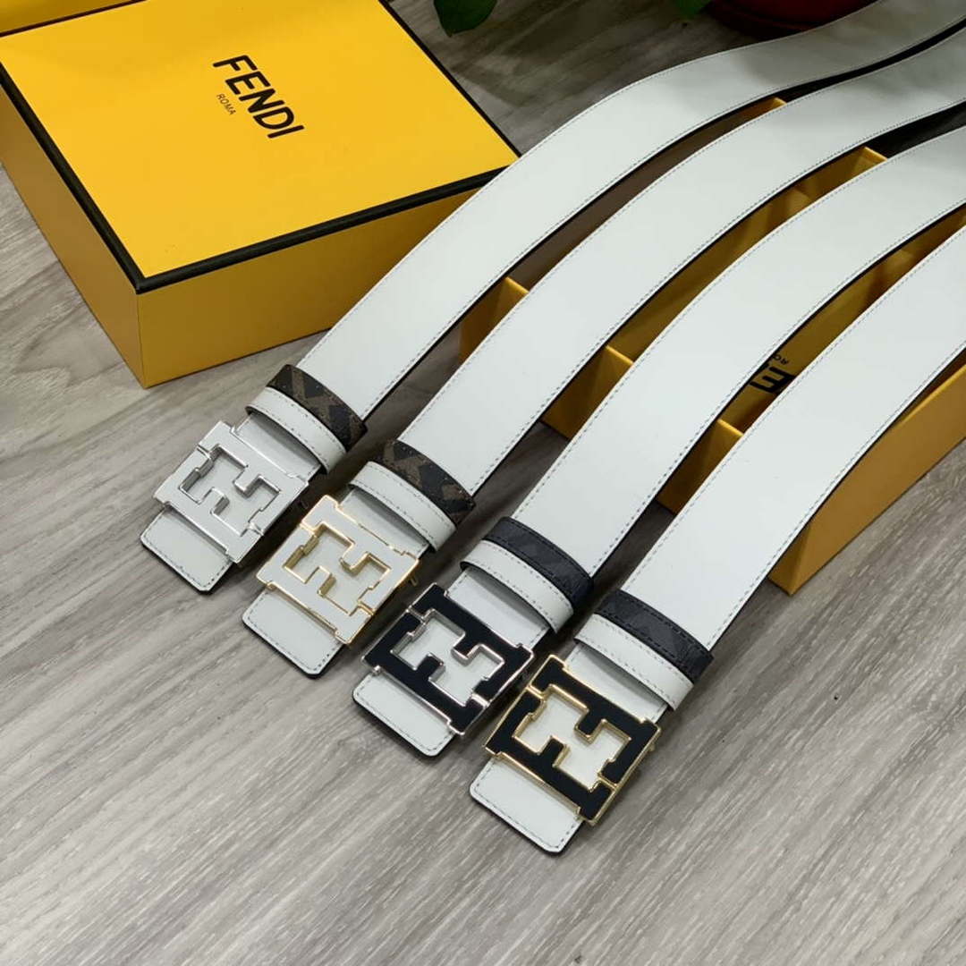 Fendi 7C0424 Belts Designer Calfskin wide 4.0CM F090113