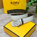Fendi 7C0424 Belts Designer Calfskin wide 4.0CM F090113 - Black Gold / 80--(95CM£© - View 1