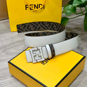 Fendi 7C0424 Belts Designer Calfskin wide 4.0CM F090113 - Black Gold / 80--(95CM£© - View 1