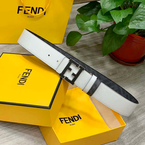 Fendi 7C0424 Belts Designer Calfskin wide 4.0CM F090113 - Black Gold / 80--(95CM£© - View 7