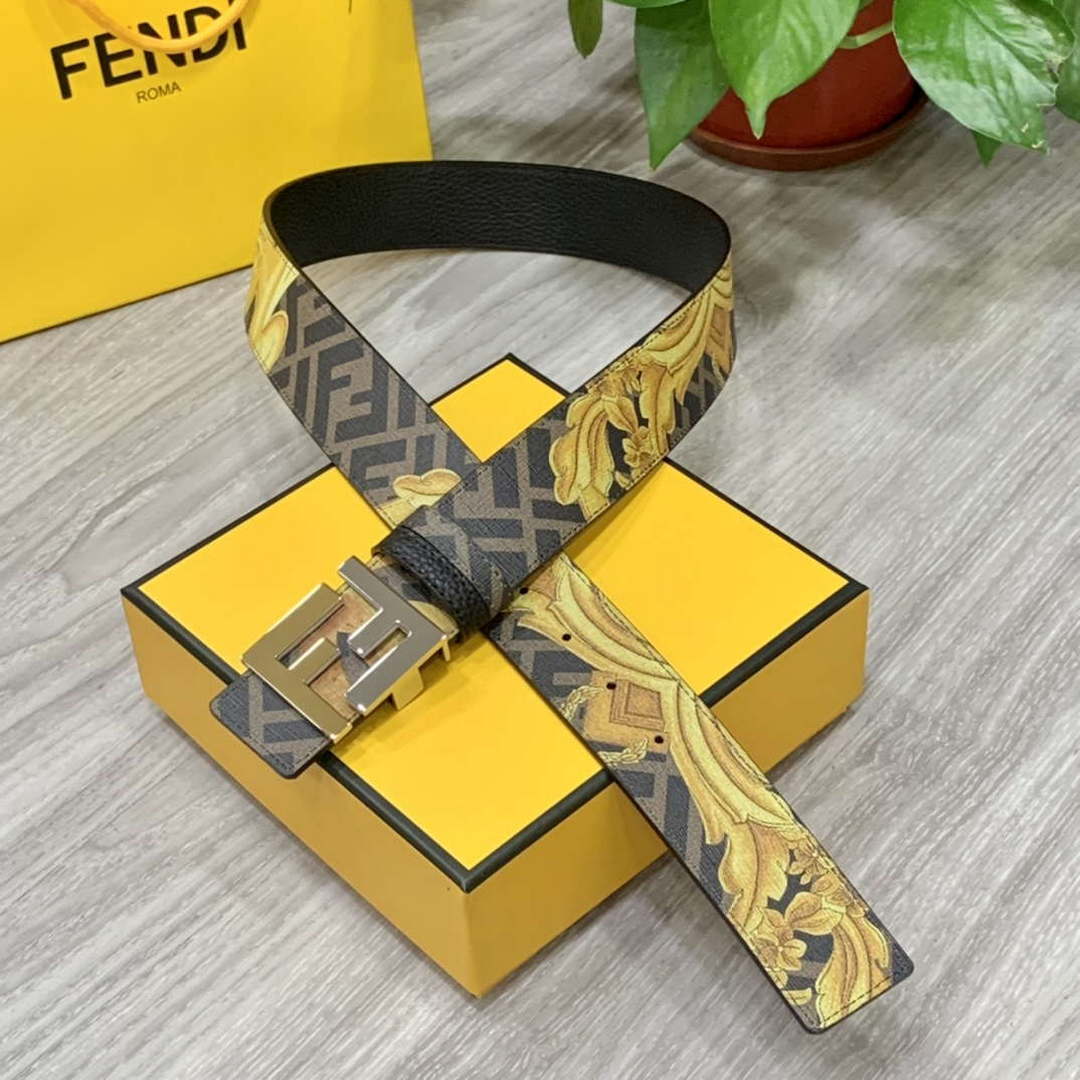 Fendi 7C0424 Belts Designer Calfskin wide 4.0CM F090114