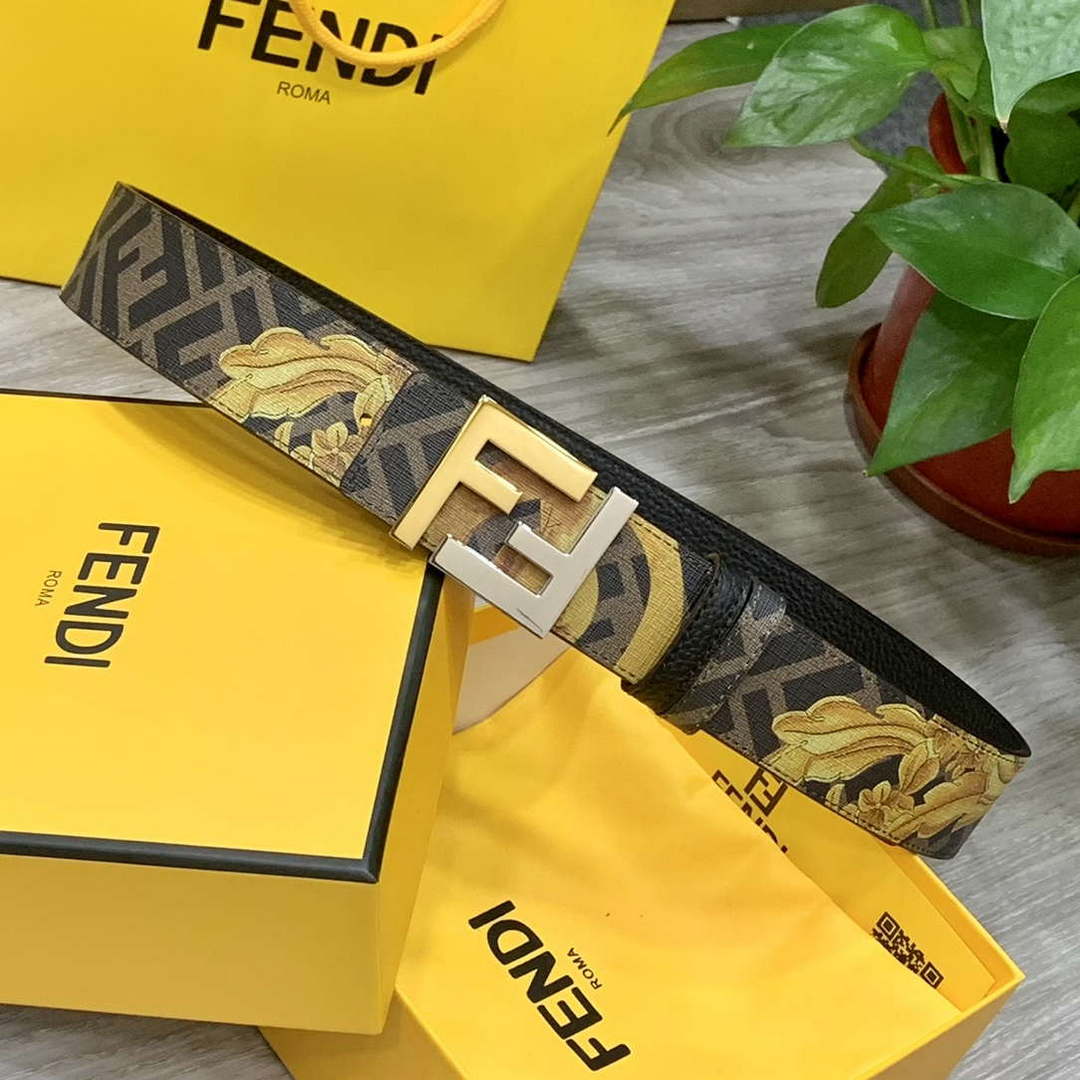 Fendi 7C0424 Belts Designer Calfskin wide 4.0CM F090114
