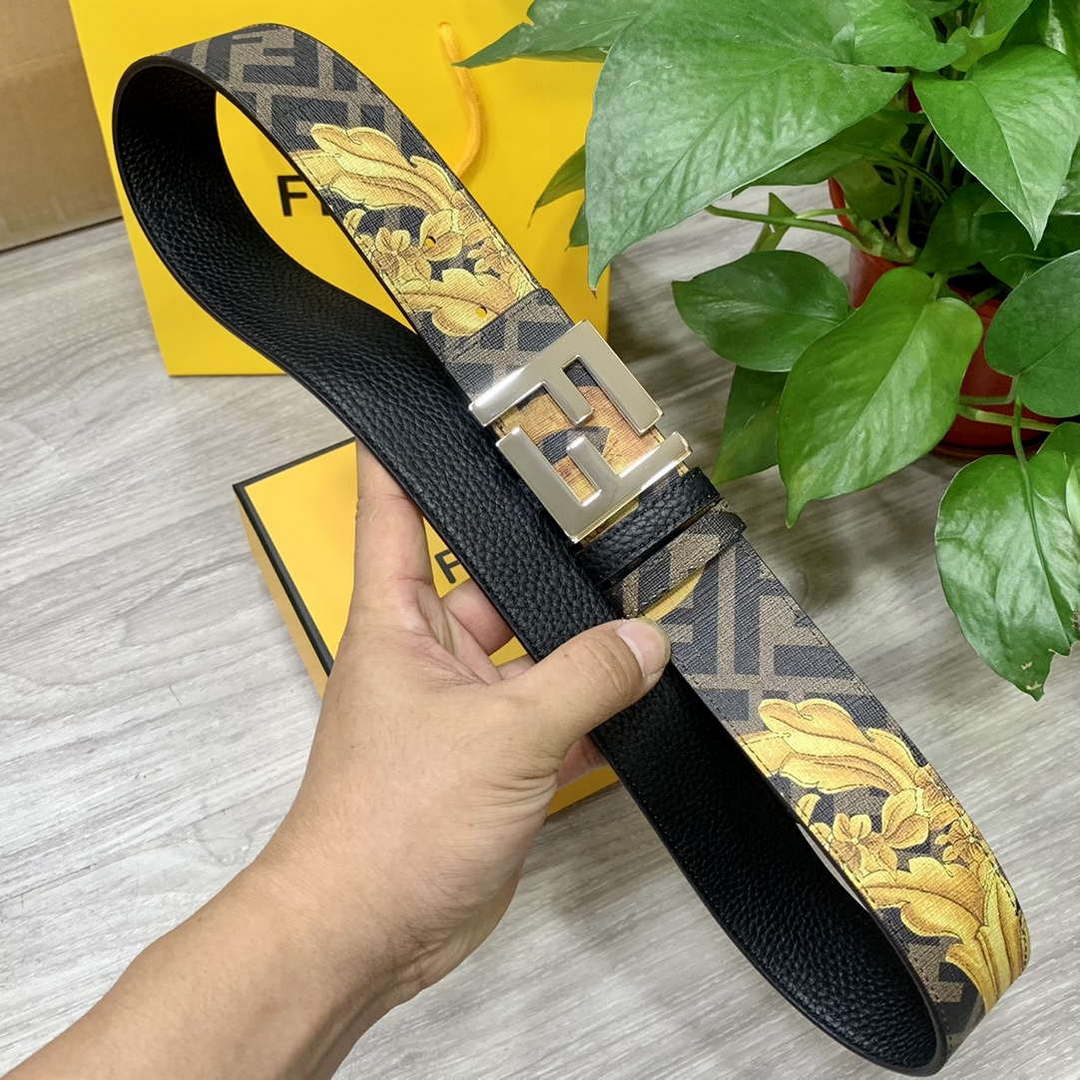 Fendi 7C0424 Belts Designer Calfskin wide 4.0CM F090114