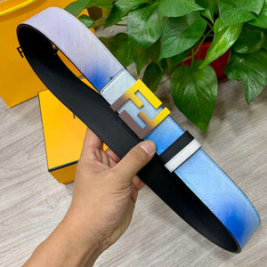 Fendi 7C0424 Belts Designer Calfskin wide 4.0CM F090115 - Yellow & Blue / 80--(95CM£© - View 5