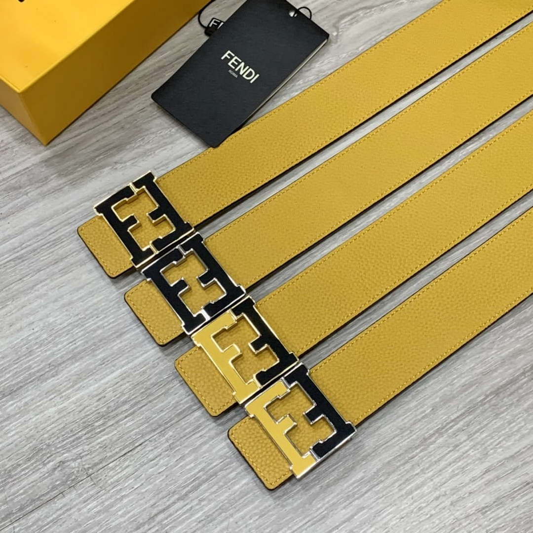 Fendi 7C0424 Belts Designer Calfskin wide 4.0CM F090117