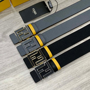 Fendi 7C0424 Belts Designer Calfskin wide 4.0CM F090118 - Black &Silver / 80--(95CM£© - View 3