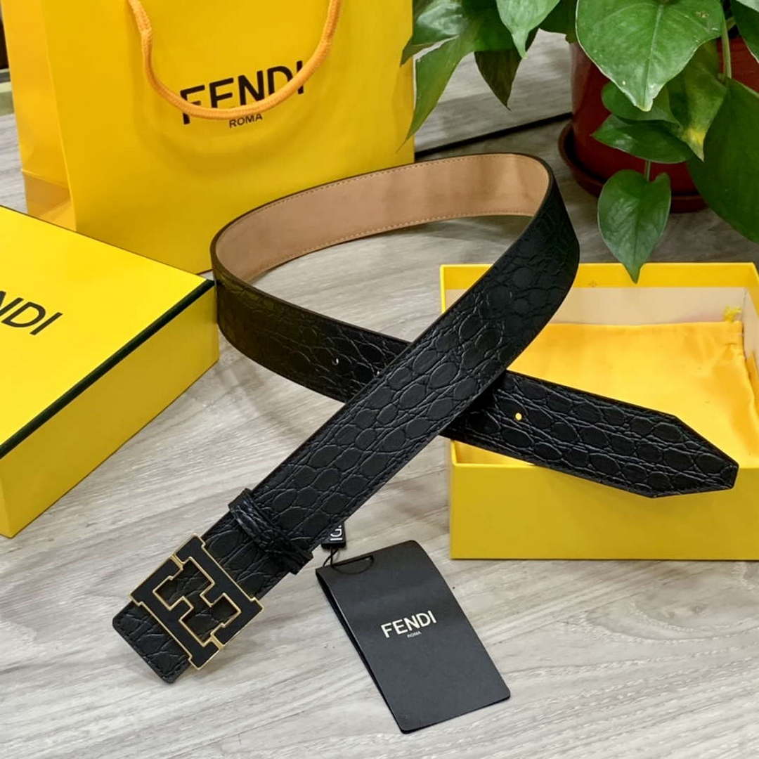 Fendi 7C0424 Belts Designer Calfskin wide 4.0CM F090119