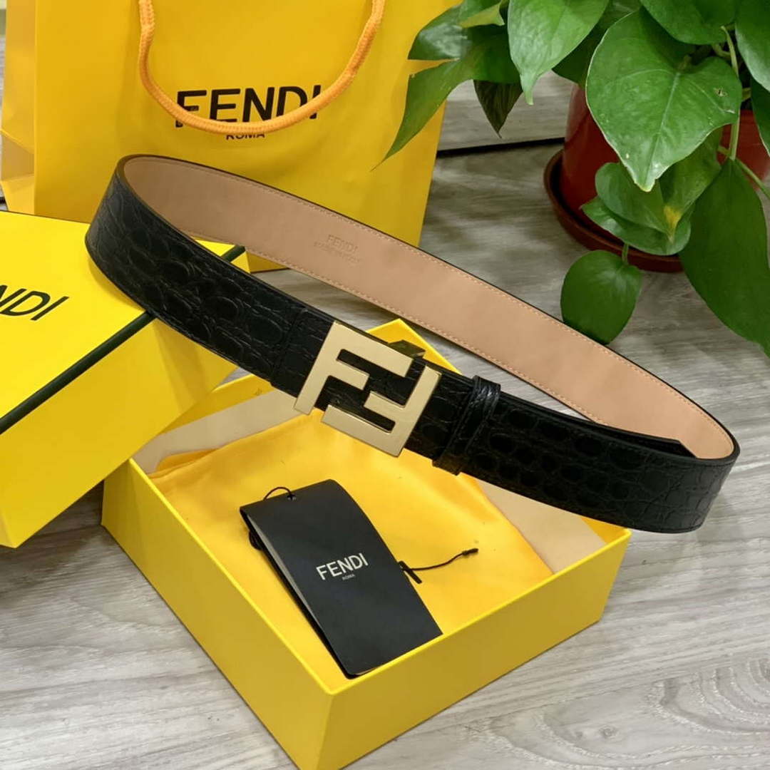 Fendi 7C0424 Belts Designer Calfskin wide 4.0CM F090120