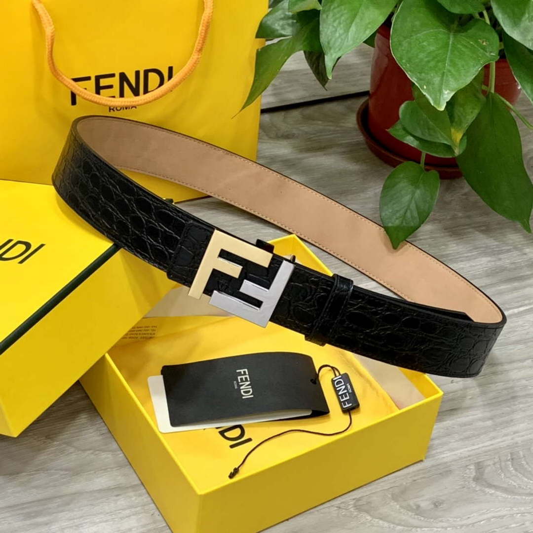 Fendi 7C0424 Belts Designer Calfskin wide 4.0CM F090120