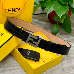 Fendi 7C0424 Belts Designer Calfskin wide 4.0CM F090120 - Gold / 80--(95CM£© - View 9