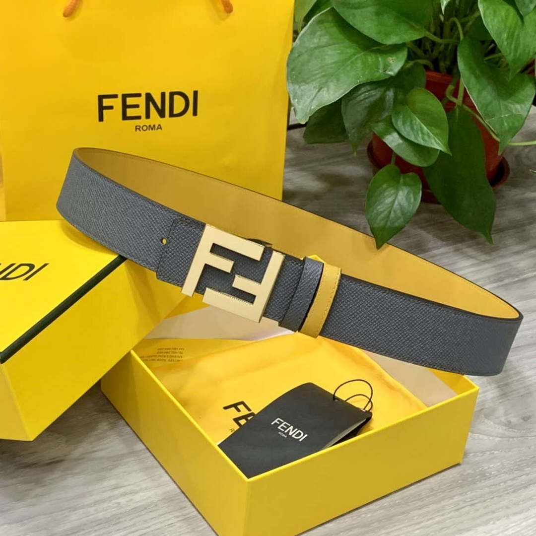 Fendi 7C0424 Belts Designer Calfskin wide 4.0CM F090121